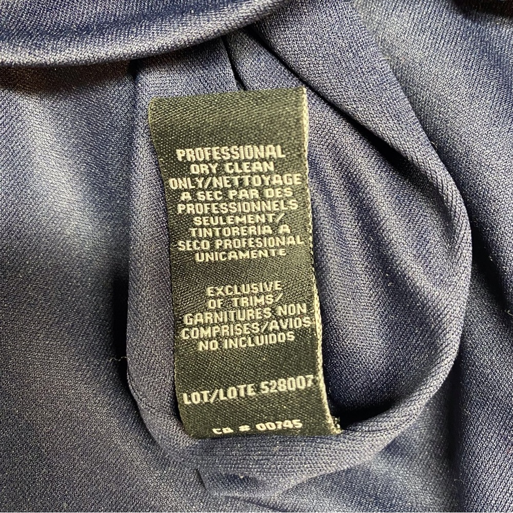 NERO by Jatin Varma Navy Blue Scuba Ruffle Cocktail Dress. - Picture 11 of 13